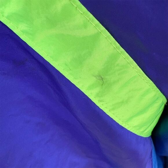 Vintage Obermeyer Women's Blue and Purple Windbreaker Jacket Size 8 80s Sports - Picture 6 of 11